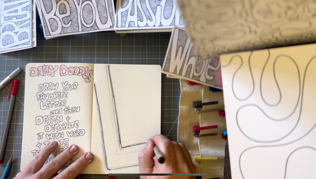 sketchbook, daily doodle, drawing activity