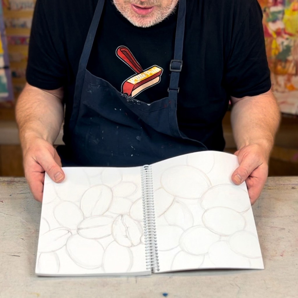 Quick Coffee Bean Composition in Daily&nbsp;Sketchbook